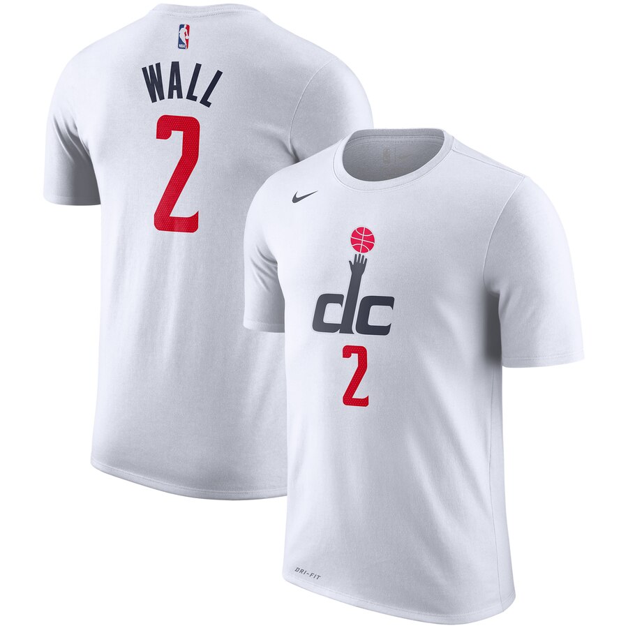 Men 2020 NBA Nike John Wall Washington Wizards White 201920 City Edition Name Number Performance TShirt